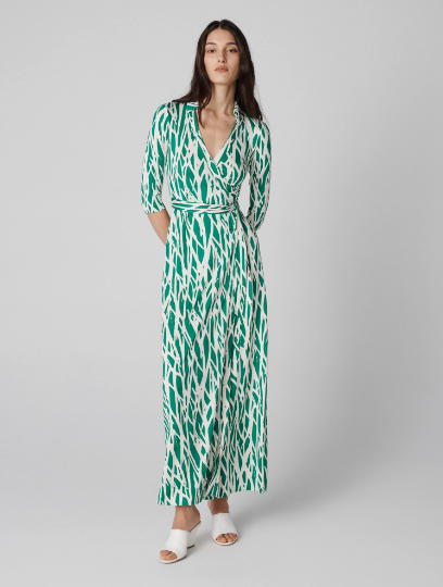 Abigai; Silk Jersey Maxi Wrap Dress